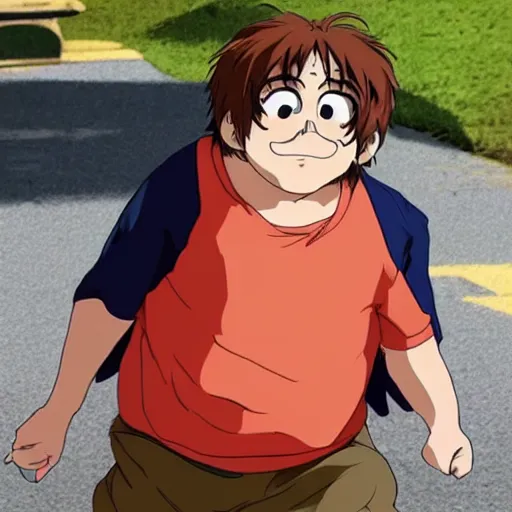 Prompt: Danny devito anime protagonist