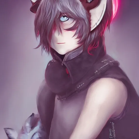 Image similar to blushing emo boy with cat ears and tail, fantasy artwork, award winning, hyper detailed, very very very very very very very very very very very very very very very very very beautiful, studio lighting, artstation