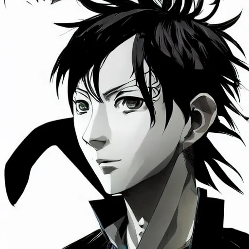 Image similar to Portrait of Makoto Yuki from Persona 3, in the art style of Yoji Shinkawa, trending on Art Station, highly detailed, concept art, great composition