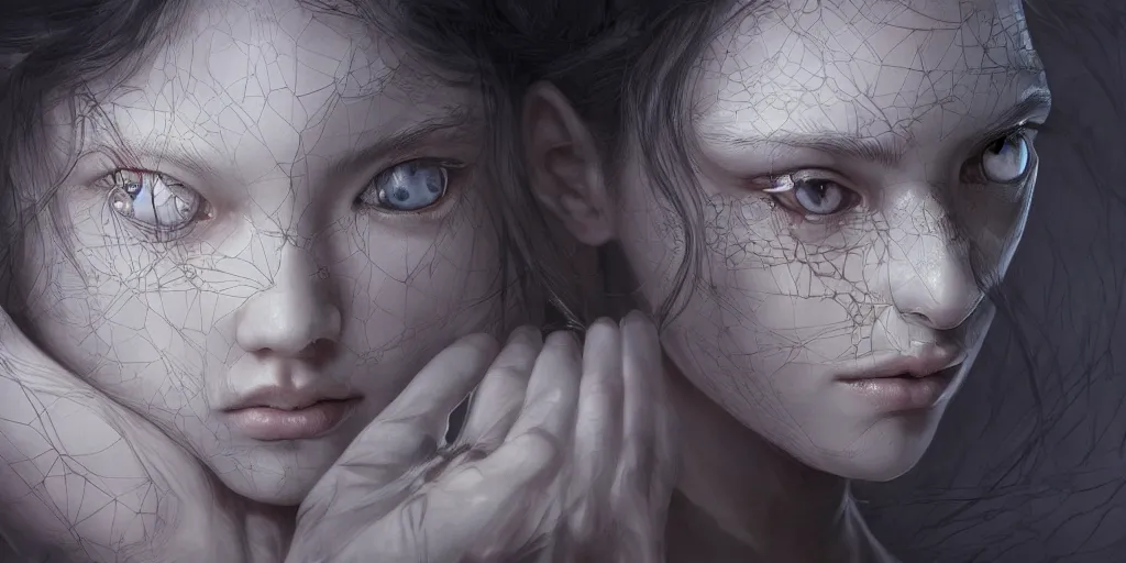 Prompt: hyperrealistic photography of a highly detailed and symmetrical gorgeous nordic female and a gigantic spider in the style of jin kagetsu, james jean and wlop, highly detailed, face symmetry, highly realistic hands, masterpiece, award - winning, sharp focus, intricate concept art, ambient lighting, 8 k, artstation