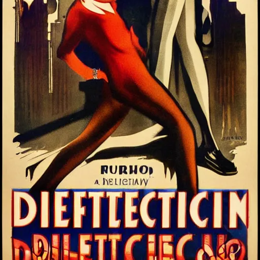Image similar to poster for a detective movie released in 1 9 2 5, high detail,