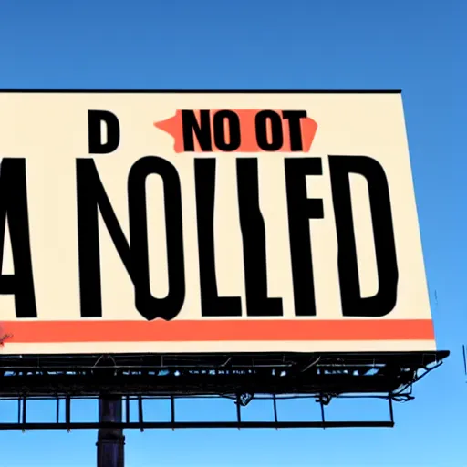 Prompt: billboard named do not answer!