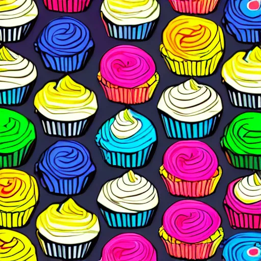 Image similar to colourful cupcake, vector style