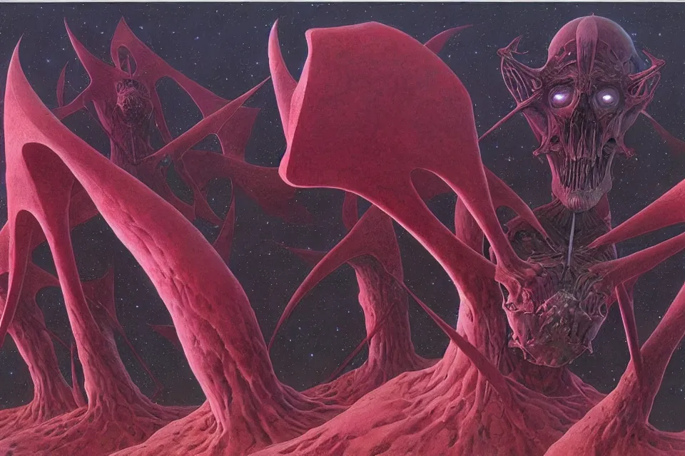 Image similar to star 4 - pointed, wayne barlowe.