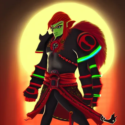 Image similar to brutal art about ganondorf