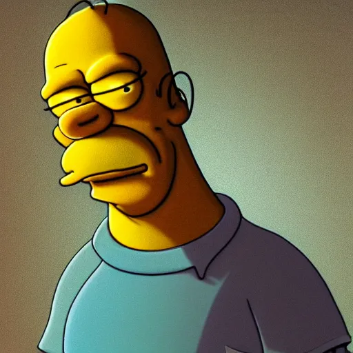 Image similar to hyperrealistic photo of homer simpson as a human, portrait, 8 k