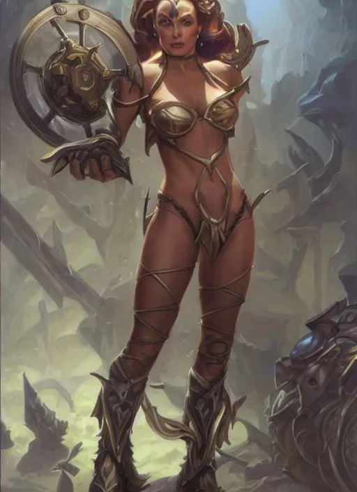 Image similar to caitlyn from league of legends, fantasy art by donato giancola and greg rutkowski, symmetry!!