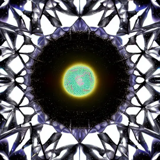 Prompt: ( ( ( psychonautist ) ) ) in a crystal sphere, digital art, award winning, volumetric lighting