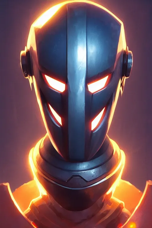 Image similar to epic mask helmet robot ninja portrait stylized as fornite style game design fanart by concept artist gervasio canda, behance hd by jesper ejsing, by rhads, makoto shinkai and lois van baarle, ilya kuvshinov, rossdraws global illumination radiating a glowing aura global illumination ray tracing hdr render in unreal engine 5