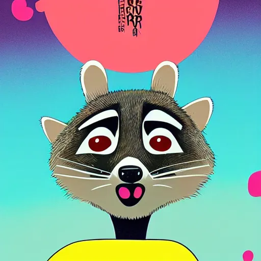 Prompt: mind game raccoon by MASAAKI YUASA