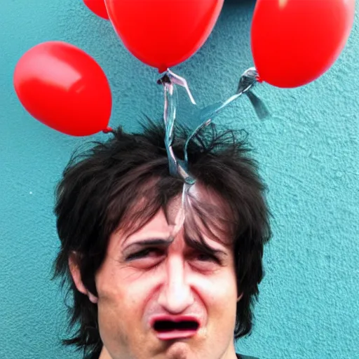 Image similar to rambo balloon face