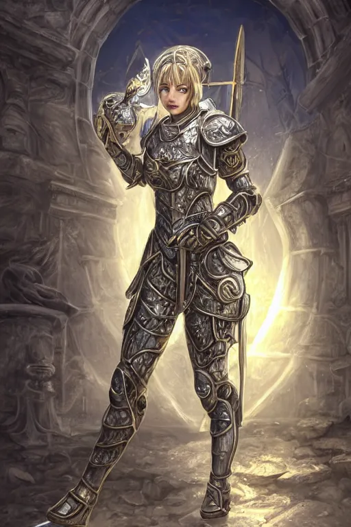 Image similar to portrait knights of Zodiac girl, metallic Silver and ice color reflected armor, in heavily raiinning ruin Agora of Athens, ssci-fi, fantasy, intricate, rim lights, reflected lights, very very beautiful, elegant, golden light, highly detailed, digital painting, artstation, concept art, smooth, sharp focus, illustration, art by tian zi and artgerm and greg rutkowski and alphonse mucha and loish and WLOP