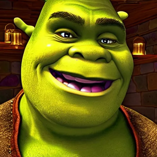 Image similar to photo of shrek in the backrooms level 0, photorealistic,