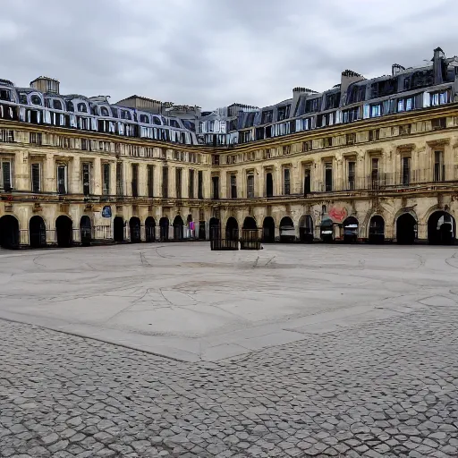 Image similar to an empty place de la contrescarpe in paris in the year 2 0 2 0