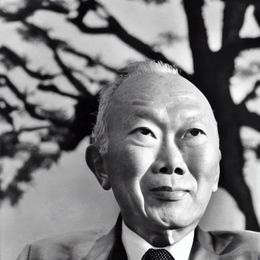 Image similar to lee kuan yew by alexander rodchenko