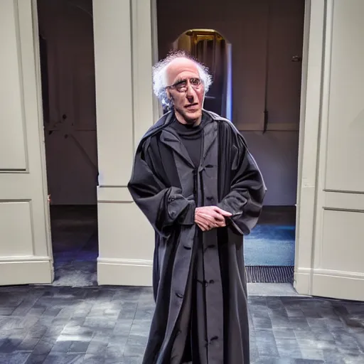 Image similar to larry david dressed like a wizard cinematic lighting 3 5 mm hdr 8 k