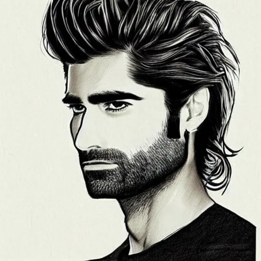 Image similar to a drawin un the style of mariano giraud