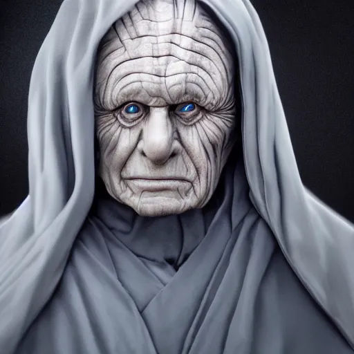 Prompt: portrait of Emperor Palpatine, photorealism, 4k, super detail,