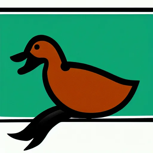 Image similar to a duck, modern, pictorial mark, iconic logo symbol