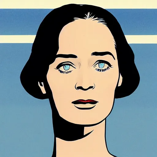 Image similar to emily blunt retro minimalist portrait by jean giraud, moebius starwatcher comic, 8 k