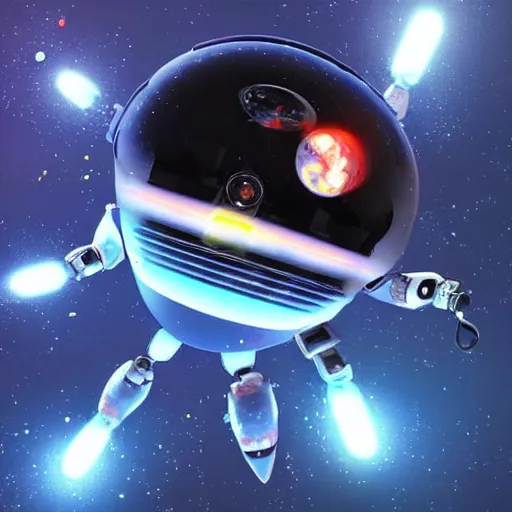 Prompt: cute little robots using ball lightning to destroy planet earth