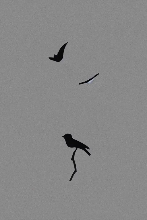 Image similar to minimalist art of a bird