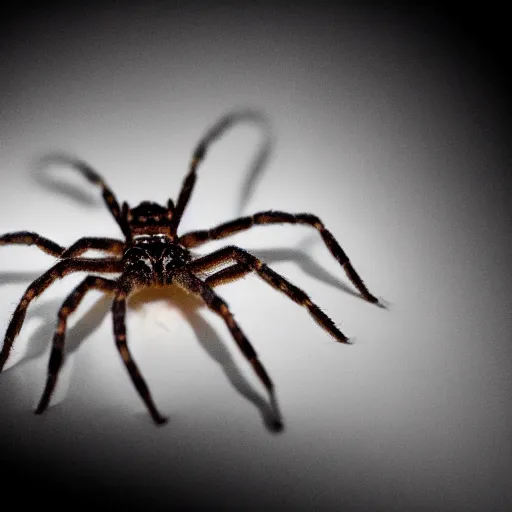 Image similar to a micro photo of recluse spider, amazing lighting, hyper realistic