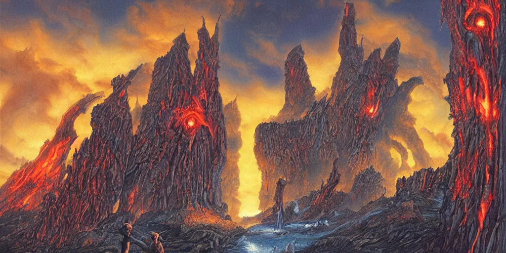 Prompt: artwork of the bloodfury point by terry oakes