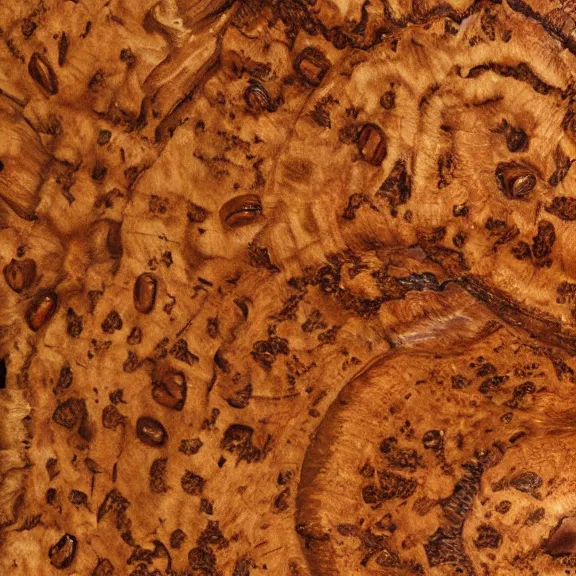 Image similar to pecan hardwood burl, photo realistic, 8k, highly detailed,