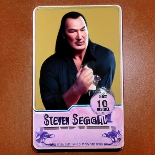 Image similar to Steven Seagal trading card