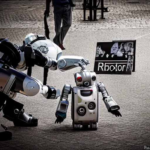 Image similar to robot killing a man - photographer