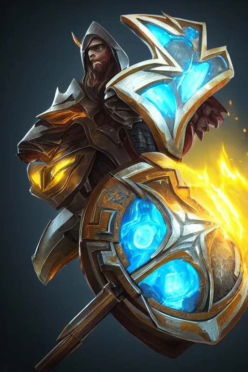 Image similar to shield fantasy epic legends game icon stylized digital illustration radiating a glowing aura global illumination ray tracing hdr fanart arstation by ian pesty and katarzyna da „ bek - chmiel