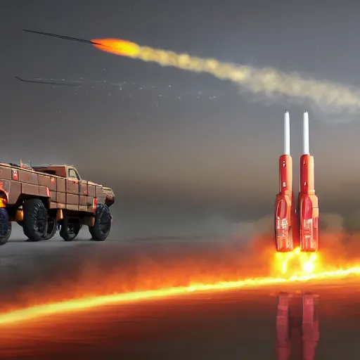 Prompt: HIMARS multiple rockets launch system, Pixar Cars character concept artwork, 3d concept, high detail iconic character, 8k octane render, movie poster