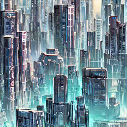 Image similar to a futuristic city, digital art