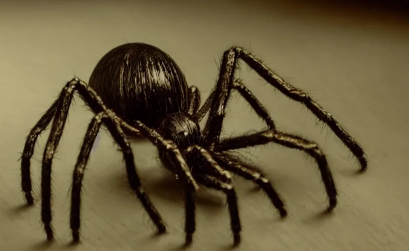 Image similar to mister bean is a giant gross spider