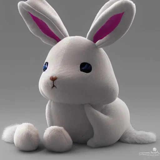 Prompt: cute fumo plush bunny girl, floppy ears, furry anime, vray