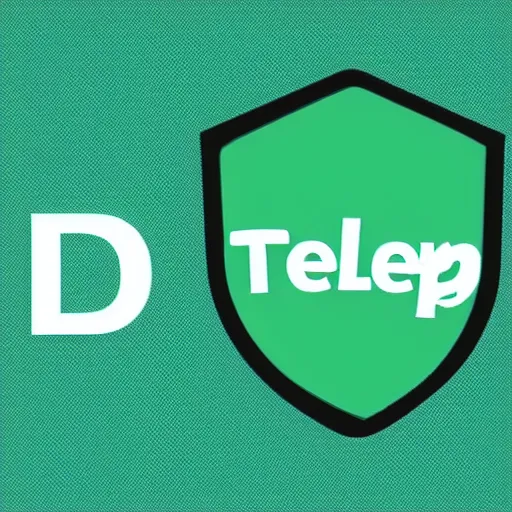 Prompt: a logo of an application called Telework, high definition, dark green blue background