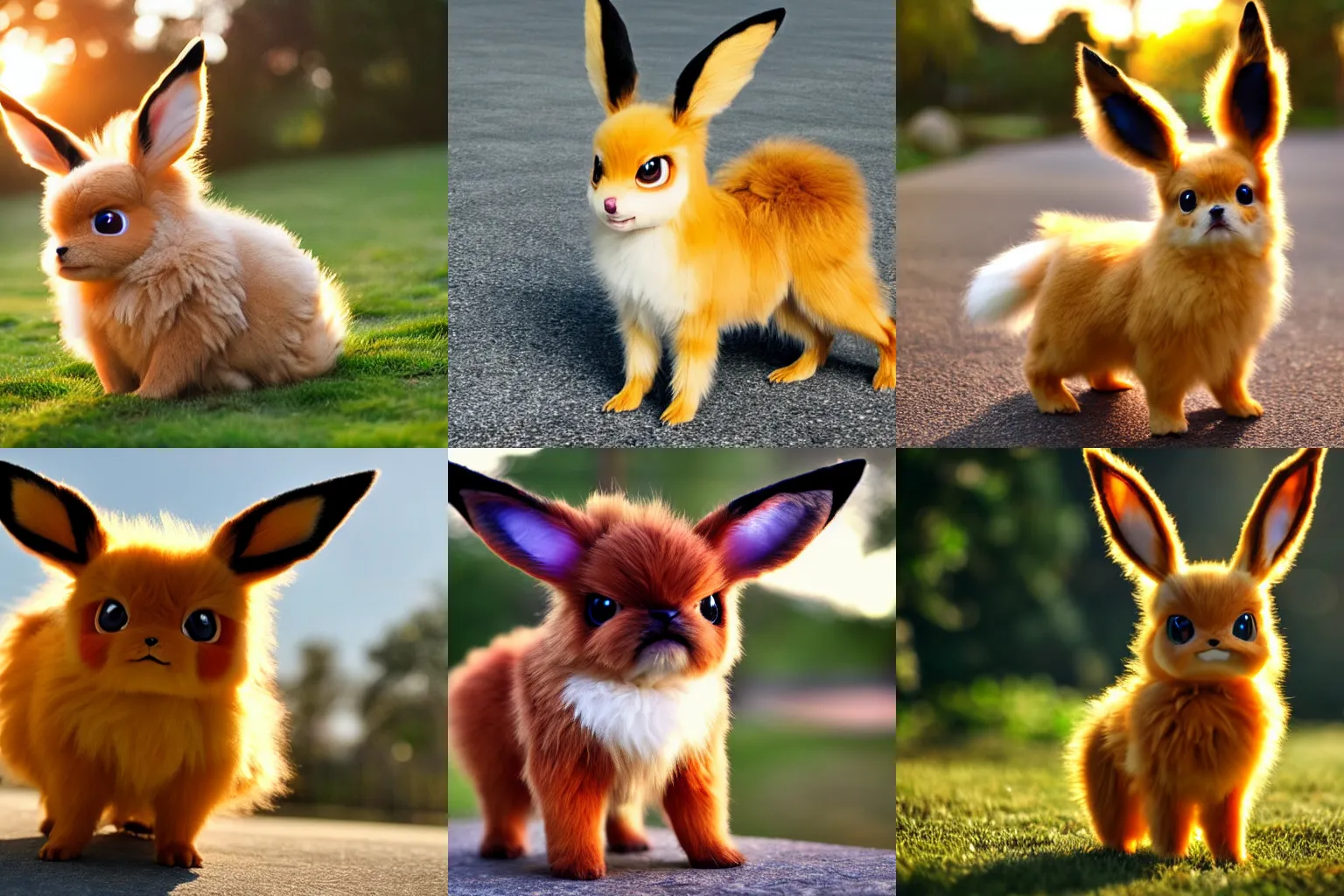 real life pokemon, eevee, cute, fluffy, ultra | Stable Diffusion ...