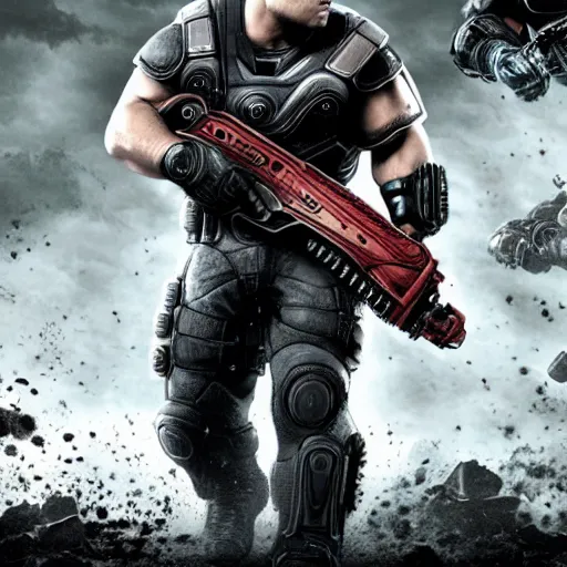 Image similar to gears of war movie 4 k detailed super realistic