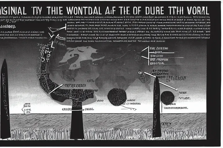 Prompt: a diagram by edward tufte warning how the world is going to end