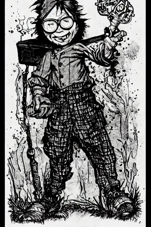 Prompt: Chuckie Finster, by arthur-rackham