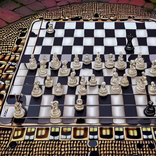 Image similar to Psychedelic Chess board floating over Prague