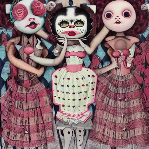 Prompt: an artwork by gary baseman, mark ryden and robert crumb