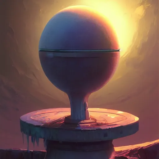 Image similar to alien egg on a pedestal by concept artist gervasio canda, behance hd by jesper ejsing, by rhads, makoto shinkai and lois van baarle, ilya kuvshinov, rossdraws global illumination radiating a glowing aura global illumination ray tracing hdr render in unreal engine 5