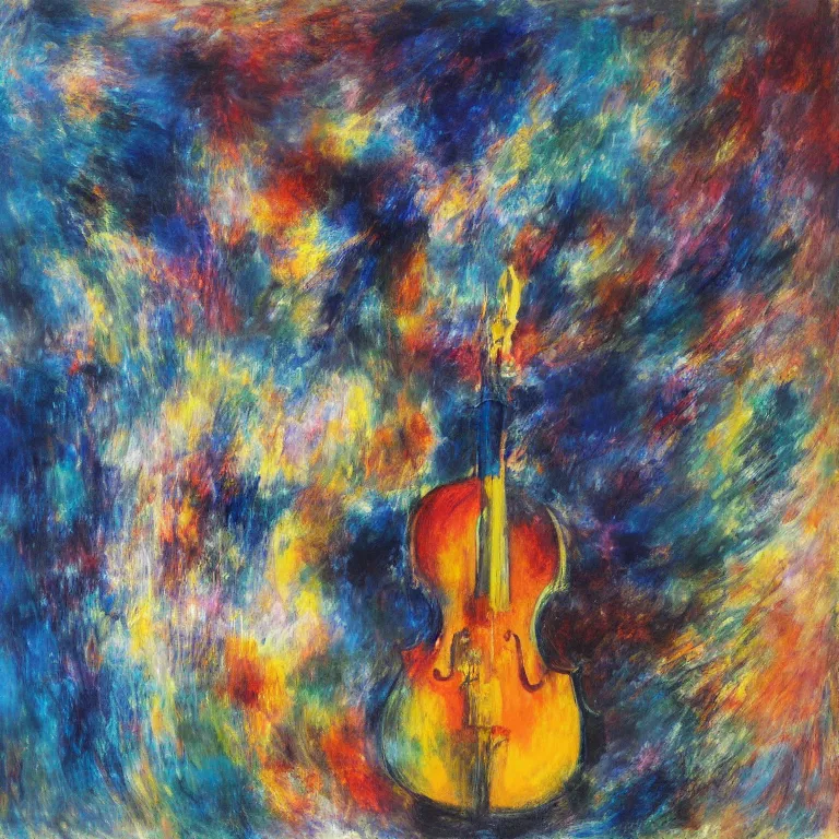 Image similar to Abstract artwork that illustrates the mood and emotion of 'Fantaisie-Impromptu' by Frédéric Chopin