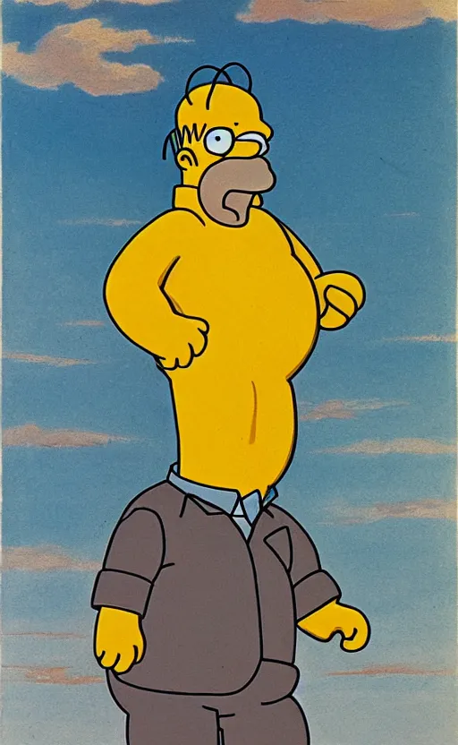 Image similar to homer simpson by winslow homer