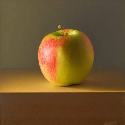 Image similar to Apofiss, still life of an apple, by Apofiss, volumetric lighting by Apofiss