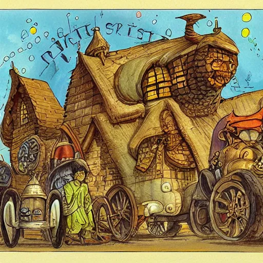 Image similar to illustration for Discworld, by Terry Pratchett