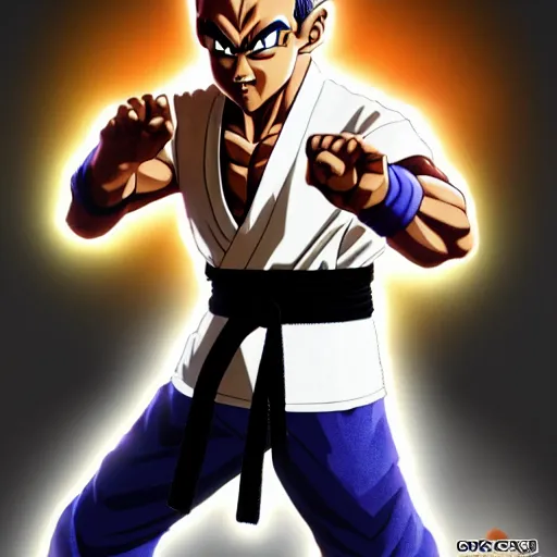 Prompt: kurdish! martial arts sensei in dragon ball z, 8 k, high resolution, promotional