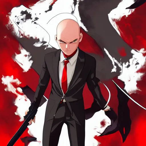 Image similar to portrait of agent 4 7 wielding the curse magecraft, geis, anime fantasy illustration by tomoyuki yamasaki, kyoto studio, madhouse, ufotable, trending on artstation